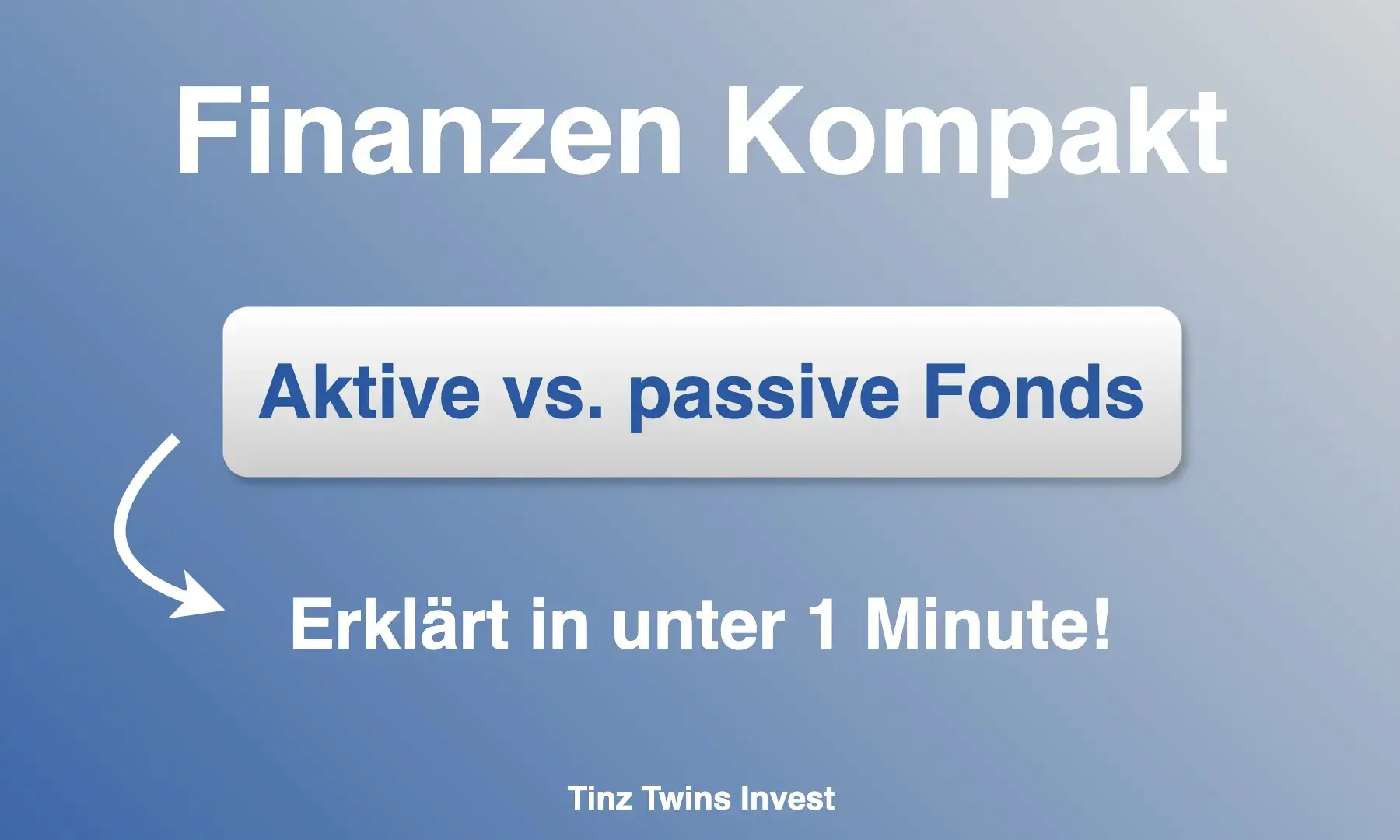 Aktive vs. passive Fonds 