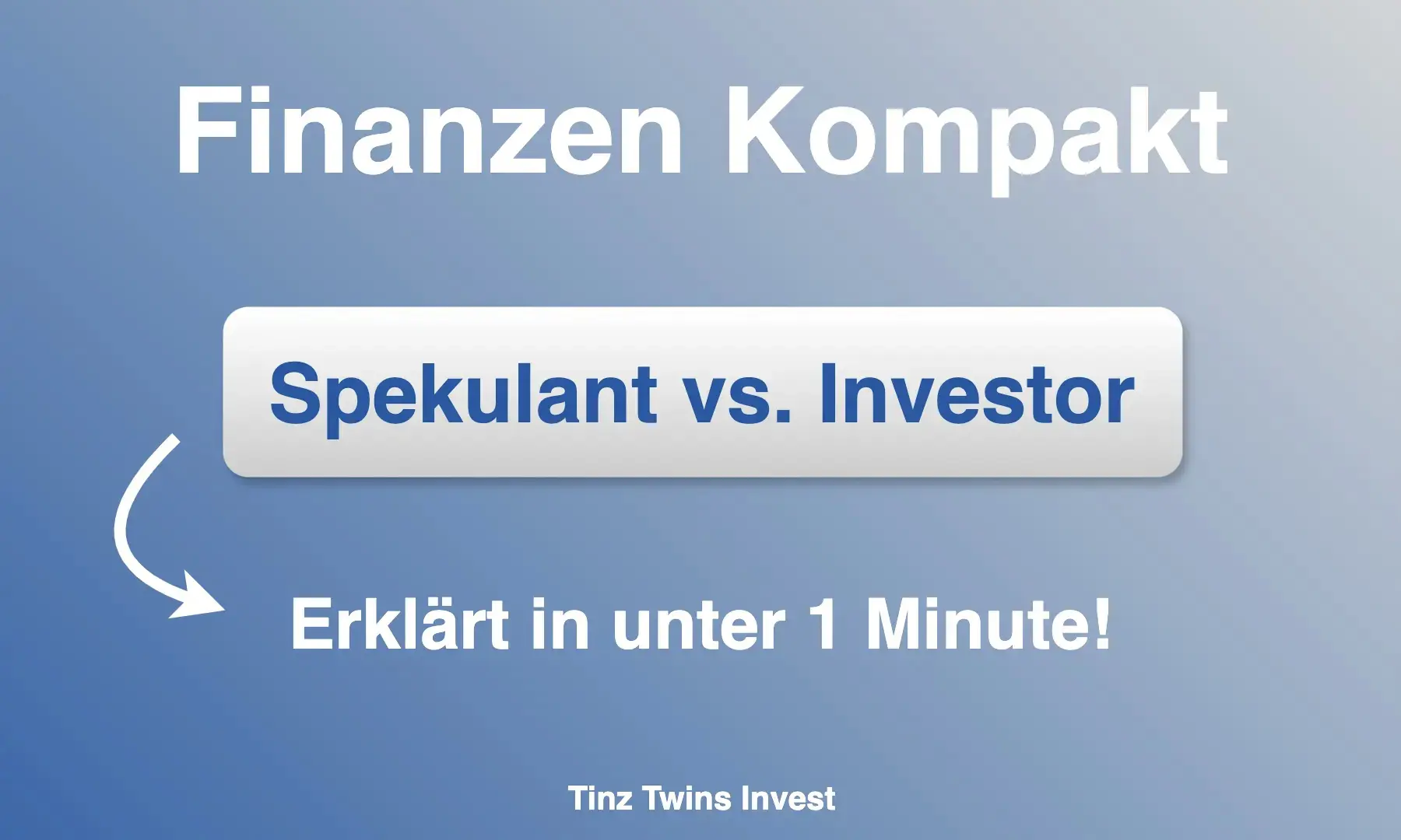 Spekulieren vs. Investieren