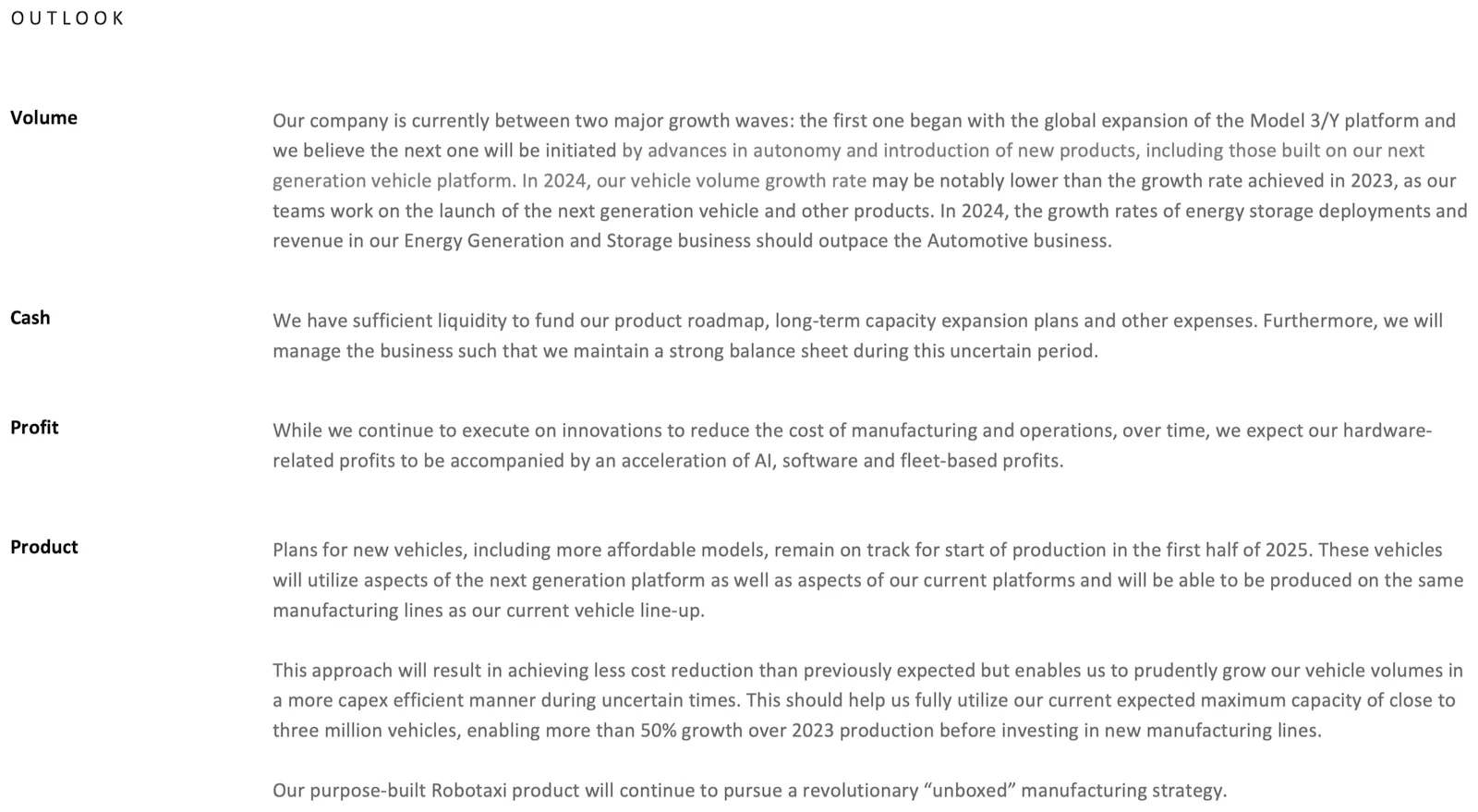 Q2 2024: Tesla Outlook