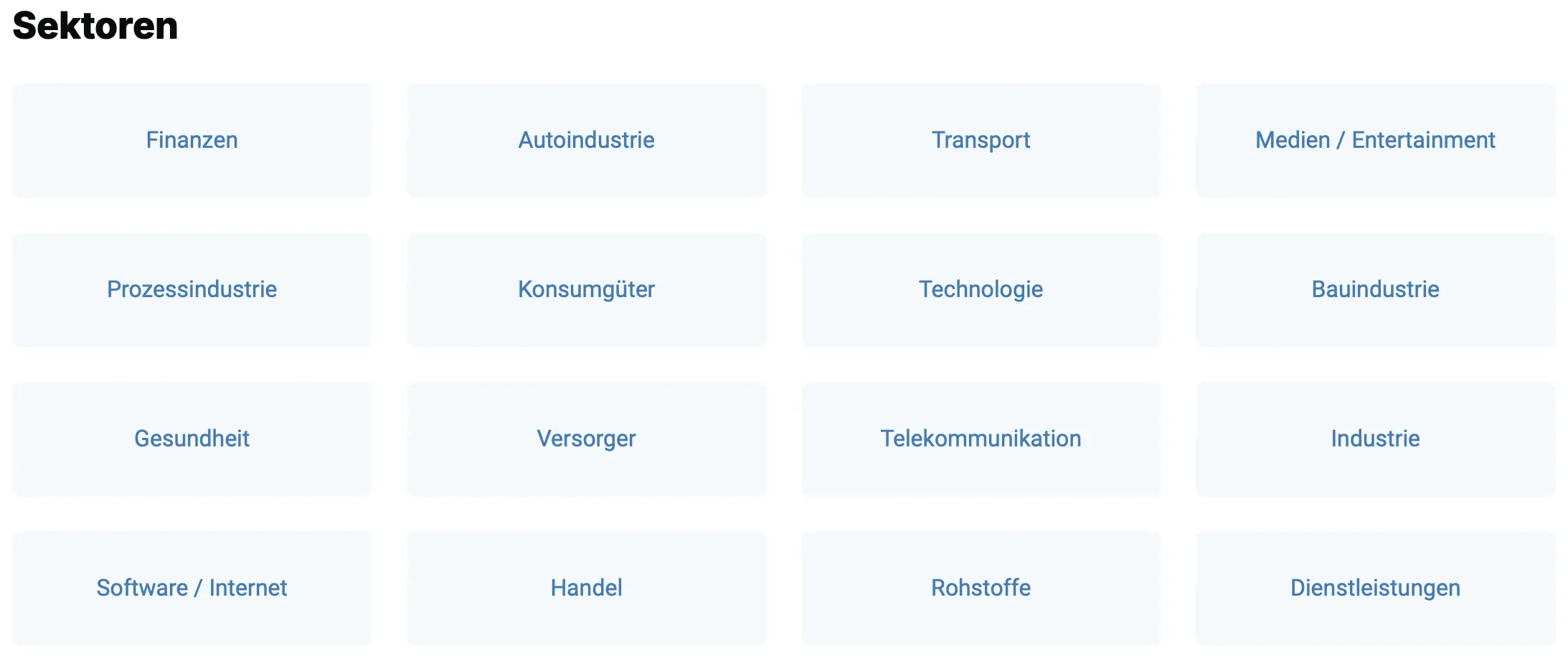 aktien.guide Sektoren Beispiel*