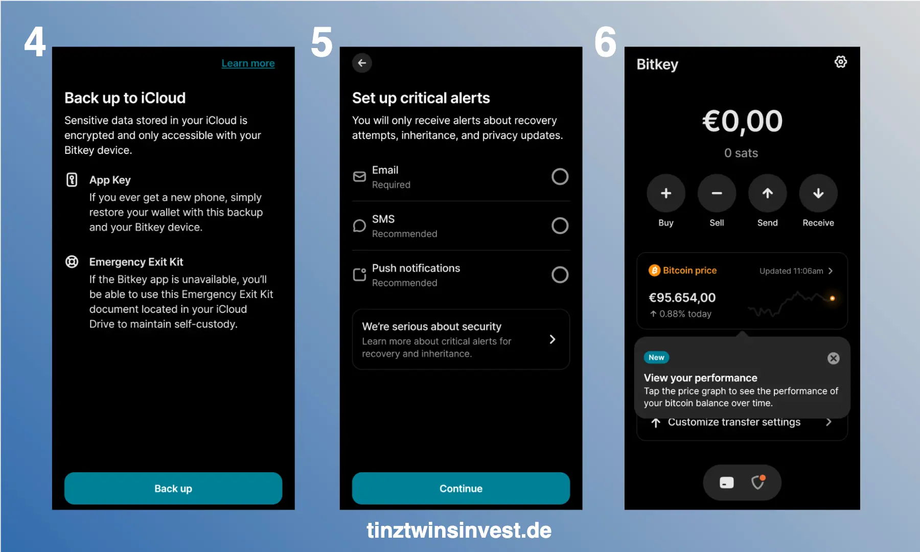 Bitkey Setup Prozess