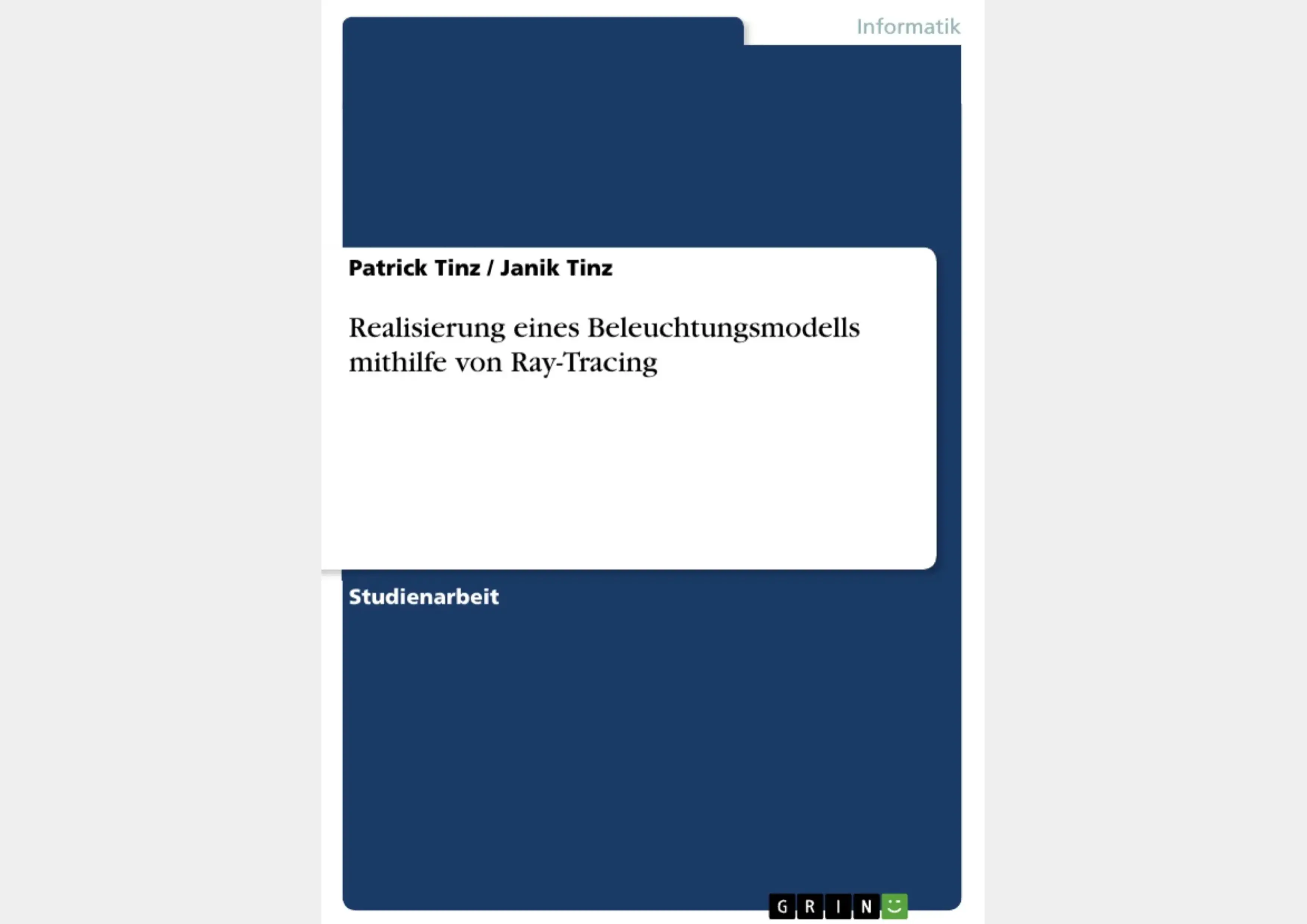 Realisierung eines Beleuchtungsmodells mithilfe von Ray-Tracing
