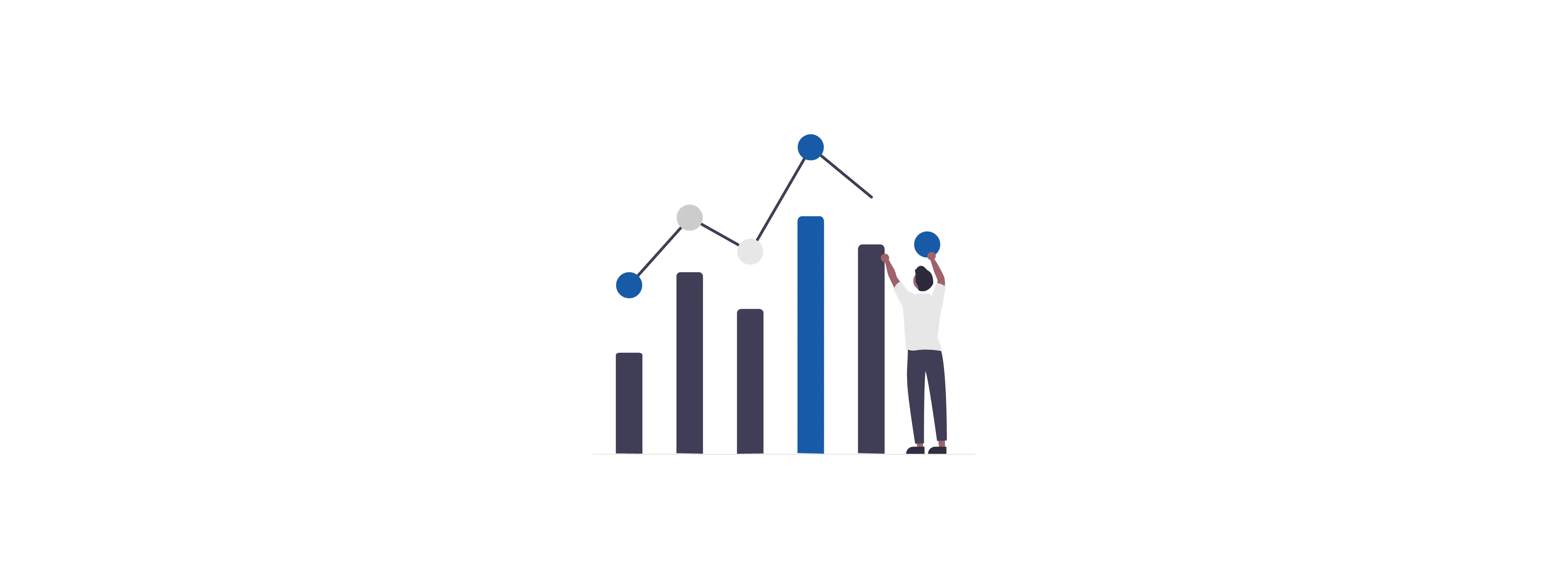 Illustration zu einem steigenden Finanzchart